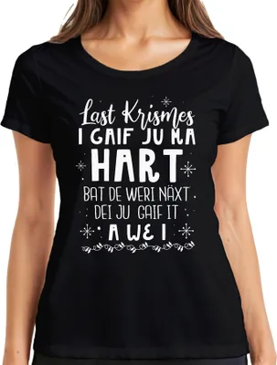 Produktbild von Last Christmas I Gave you my heart - Weihnachten Weihnachtsgeschenk Christmas Damen T-Shirt, Schwarz, M