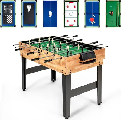 Obrázok produktu pre 10-v-1 multifunkčný herný stôl: stolný futbal, hokej, biliard