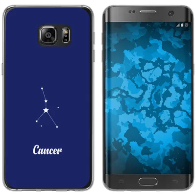 Produktbild von PhoneNatic Case kompatibel mit Samsung Galaxy S7 Edge Silikon-Hülle SternzeichenCancer M3