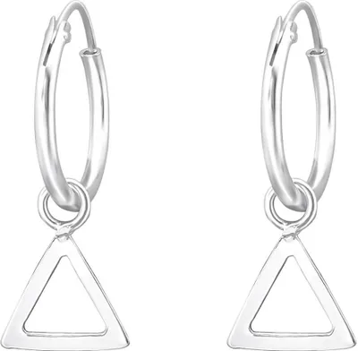 Produktbild von Creolen Ohrringe 925 Sterling Silber mit Dreieck