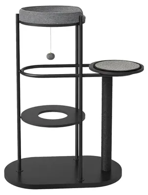 Image de Arbre à chat moderne | Noir | 43x80x107 cm