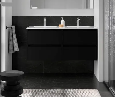 Immagine prodotto di Salgar Noja base 1200 4 cassetti + lavabo Nero Satinato