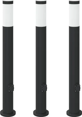 Produktbild von vidaXL Pollerleuchten mit Auslass 3er 80 cm Edelstahl IP44