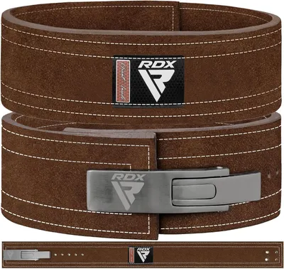 Produktbild von RDX Gewichthebergürtel Powerlifting, zugelassen von IPL und USPA, 10 mm dicke 4" Leder-Lendenwirbelstütze