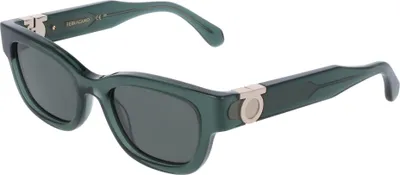 Produktbild von Ferragamo SF2067S Transparent green 52/20/140 Damen Sonnenbrillen
