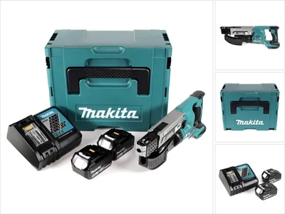 Immagine prodotto di Makita DFR 550 RTJ Avvitatore autoalimentato per cartongesso a batteria 18V in valigetta Makpac + 2x Batterie 5,0 Ah + Caricabatterie DC 18 RC