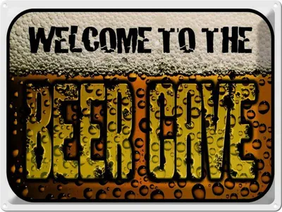 Produktbild von vianmo Blechschild 30x40 cm Bier welcome to the beer cave