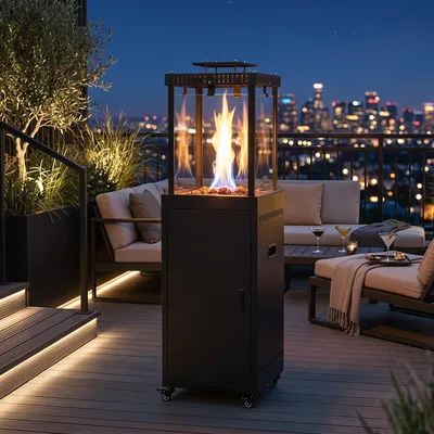 Produktbild von 11 kW rauchfreier Propan Gas‑Terrassenheizer mit Lavasteinen