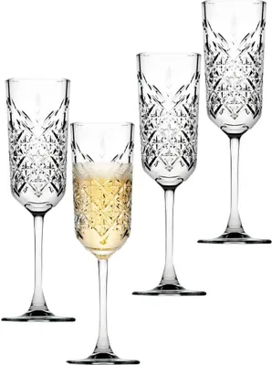 Produktbild von Pasabahce Timeless Champagnerflöten aus Glas – 170 ml – 4 Stück