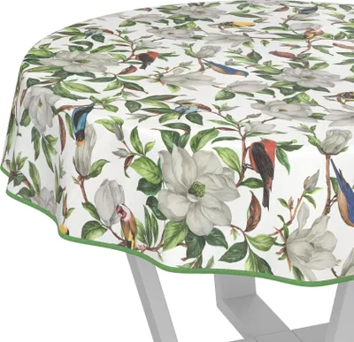 Produktbild von Tischdecke wasserabweisend abwaschbar Bunt Rund 100cm Band Exotic Kolibri Wachstuch Gartentischdecke