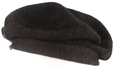 Kopka Steg-Baskenmütze aus reinem Cashmere in schwarz