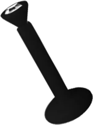Produktbild von Black Steck Bioplast Labret Lippen Piercing Aufsatz Acryl Kristall stein 2,2mm - Weiss FLAJ.BK - 6.0 Millimeter