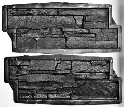 Produktbild von 2 Gießformen 48 x19 cm, Verblender, Wandverkleidung 310, Schalungsformen für 2 Klinkersteine