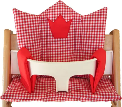 Produktbild von Sitzkissen Ersatzkissen für Stokke rot kariert Krone Treppenhochstuhl