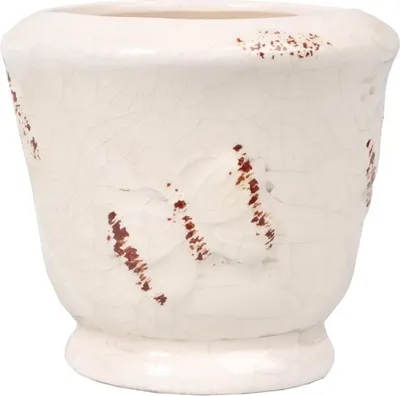 Zdjęcie produktu dla Osłonka ceramiczna wazonik w białym kolorze 10x9 cm