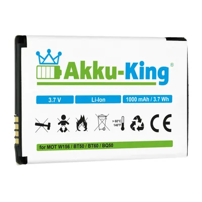 Produktbild von Akku kompatibel mit Motorola BT50, BQ50 - Li-Ion 1000mAh - für C160, C193, C290, C975, C980