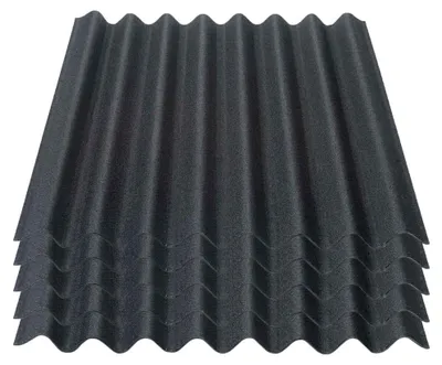 Produktbild von Onduline Easyline Dachplatte Wandplatte Bitumenwellplatten Wellplatte 5x0,76m²  - schwarz