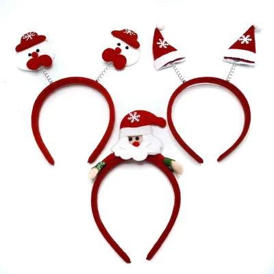 Produktbild von Haarreif - Tiara - Weihnachten - Weihnachtsmann - Tannenbaum - Christmas - Christmas - Xmas - 3er Set - Schneemann Weihnachtsmann Schneeflocke