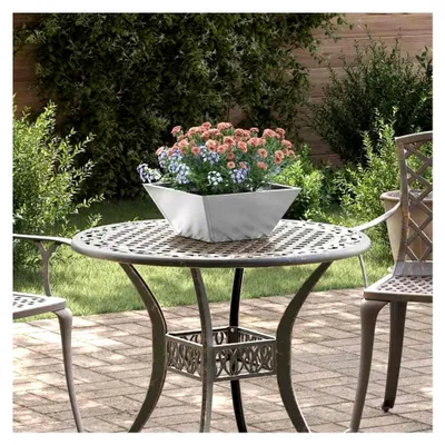 Produktbild von Garten-Pflanzgefäß 5 Stück Silber 35 x 35 x 15 cm Edelstahl, Hochbeet Pflanzbeet Blumenkasten Blumenkübel Blumentopf für Balkon Garten Terrasse