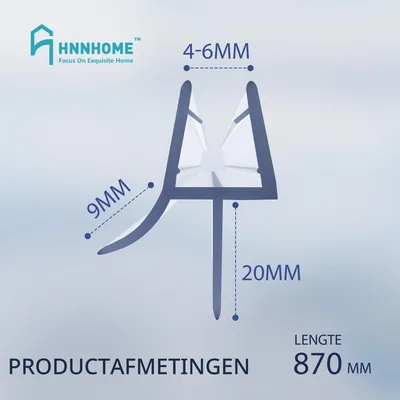 Obrázok produktu pre Tesniace pásky na sprchové kabíny, sklo 4-6 mm, dĺžka 87 cm, pre medzery do 20 mm, určené na sprchové dvere