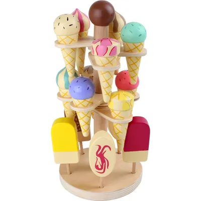 Produktbild von Small Foot Design 1248 Eisständer, 15 verschiedene Eissorten aus stabilem Holz