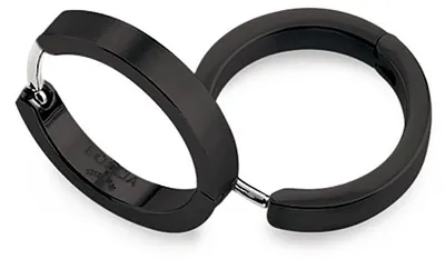 Boccia 0577-07 Damen-Ohrringe Creolen Titan Schwarz 1