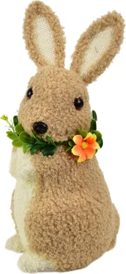 Produktbild von Plüschkaninchen mit Kranz 27x15 cm