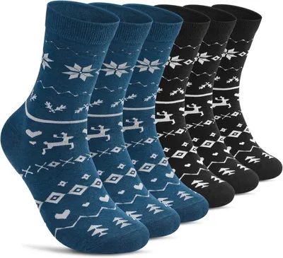 Produktbild von Damen-Socken Baumwoll Mit Muster Set 5 Paar Bunt