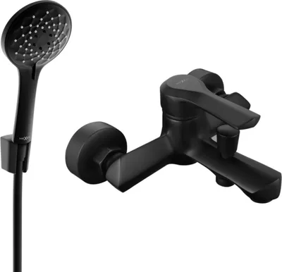 Immagine prodotto di Mexen Sabre R74 miscelatore per vasca con set doccia, nero - 7213R74-70