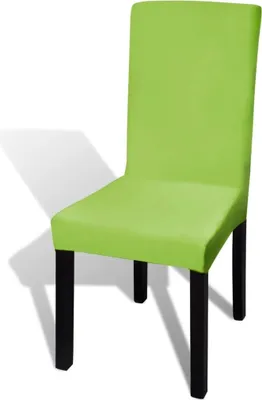 Image de vidaXL Housses de chaises stretch droites 6 pcs. Vert