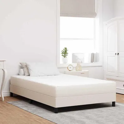 Image de Maison Exclusive - Matelas avec matelas Crème 120 x 200 cm Tissu