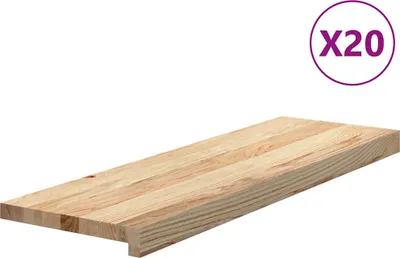 Produktbild von vidaXL Treppenstufen 20 Stk. Unbehandelt 80x30x2 cm Massivholz Eiche