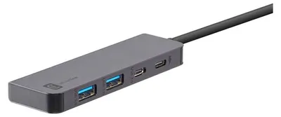 Obrázek produktu pro Cellularline 8018080491955, USB typu C, USB 3.2 Gen 1 (3.1 Gen 1) Type-A, USB 3.2 Gen 1 (3.1 Gen 1) Type-C, 5000 Mbit/s, Černá, 100 W, Kulatý kabel