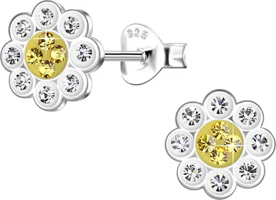 Produktbild von Ohrringe Mädchen Silber 925: Ohrstecker Blume