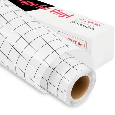 Produktbild von Transferfolie für Plotterfolie - Selbstklebende Übertragungsfolie - Zur Anwendung mit Vinyl - 30,5 x 457,5 cm Schwarz