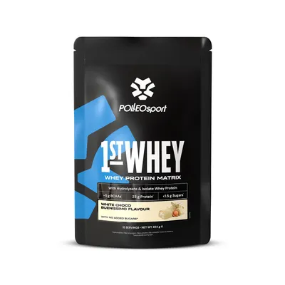 Imagen del producto de Polleo 1st Whey, 454 g - Sabor White Choco (delicioso)