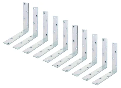 Produktbild von Alberts 847920 Balkenwinkel, gleichschenklig, galvanisch verzinkt, dickschichtpassiviert, 200 x 200 x 40 mm, 10er Set