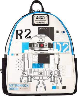 Produktbild von Loungefly Star Wars Die Kraft Der Macht Durch Den Astromech Droid Mini Rucksack Weiß Weiß One Size