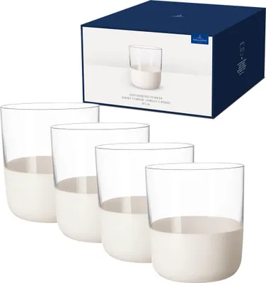 Image de Villeroy & Boch Whiskyglas Manufacture Rock blanc 4-teilig