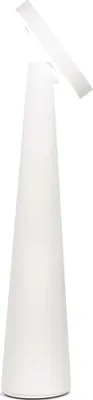 Produktbild von Zafferano Wiederaufladbare Tischlampe Angelina - Kabellos, verstellbarer Kopf, Touch-Steuerung, modernes Design für den Innenbereich - Farbe Weiß