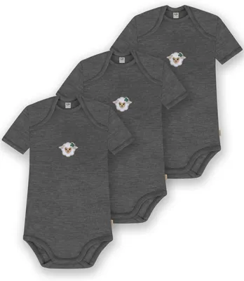 Produktbild von normani 3er Set Baby Merino Body Kurzarm