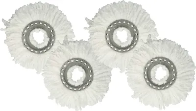 Produktbild von vhbw 4x Wischbezug kompatibel mit Leifheit Clean Twist Mop Ergo, Clean Twist Disc Mop, Clean Twist Mop Wischmopp - Ersatzkopf, Mikrofaser Weiß
