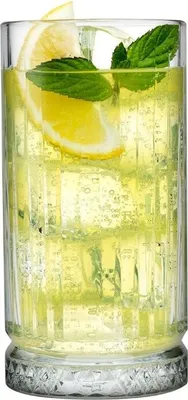 Produktbild von Pasabahce 520015 Szklanka do long drinków w stylu retro o kryształowym wyglądzie, do koktajli, soków, wody, drinków, heavy highball, 445 ml, 4 szt
