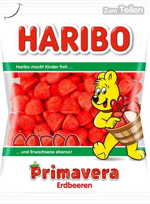 Produktbild von Haribo Primavera, Mini-Marshmallow, 175 g, Rot, Zucker; Glukosesirup; Gelatine; Säuerungsmittel: Citronensäure; Frucht- und Pflanzenkonzentrate:..., 1 Stück(e), 377 kcal