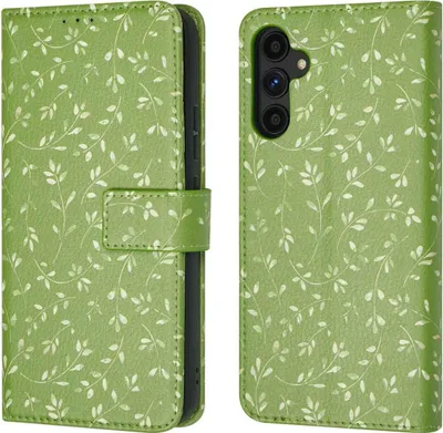 Image de imoshion Bibliothèque design pour le Samsung Galaxy A34 (5G) - Fleurs vertes