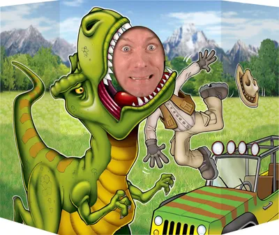 Produktbild von Stand-Tafel mit Dinosaurier-Motiv - Einheitsgröße