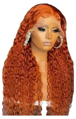 Produktbild von Lange, lockige Afro-Perücke für Damen, natürlich aussehend, aus hitzebeständiger Kunstfaser, flauschig, mit Mittelscheitel, Lace-Front, kraus gewellt, synthetische Perücke