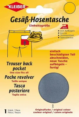Produktbild von Gesäß-Hosentasche, dunkelgrau, ca. 19 x 13 cm