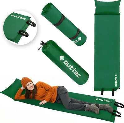 Produktbild von Outtec® Selbstaufblasende Isomatte, Luftmatratze, Schlafmatte - 186x53 cm - ultraleicht, waßerdicht Aufblasbare Matratze, Luftbett für Camping Outdoor