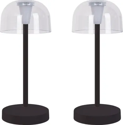 Produktbild von Näve Leuchten LED Außentischleuchte GOMBA mit LED Platine dimmbar LED Außentischleuchte GOMBA mit LED Platine dimmbar Außentischleuchten - 2er-Set Akku-/Tischleuchte "GOMBA" H: 18,5cm frosted almond, Tischlampe für den Außenbereich im Modern Style aus Metall und Kunststoff in beige, 18,5 cm hoch, Ø 8 cm, LED Platine – dimmbar – Berührungssensor – Akkubetrieb